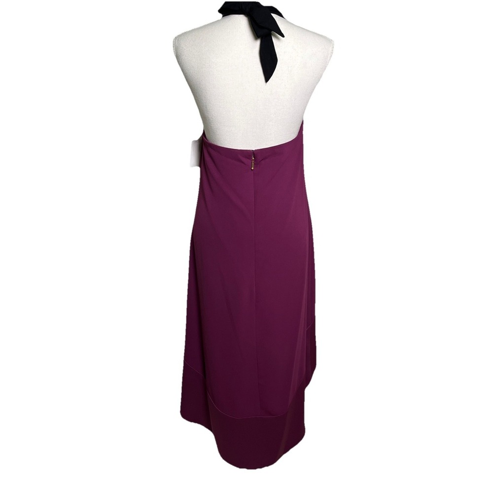 Trina Turk‎ NWT Glow Halter Neck Carmel Crepe Dress Fuchsia Women's Size 6 - Picture 7 of 11